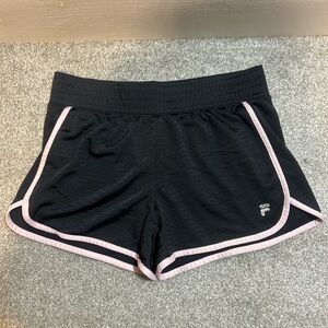 Fila women’s Black Athletic Shorts with Light Pink Trim